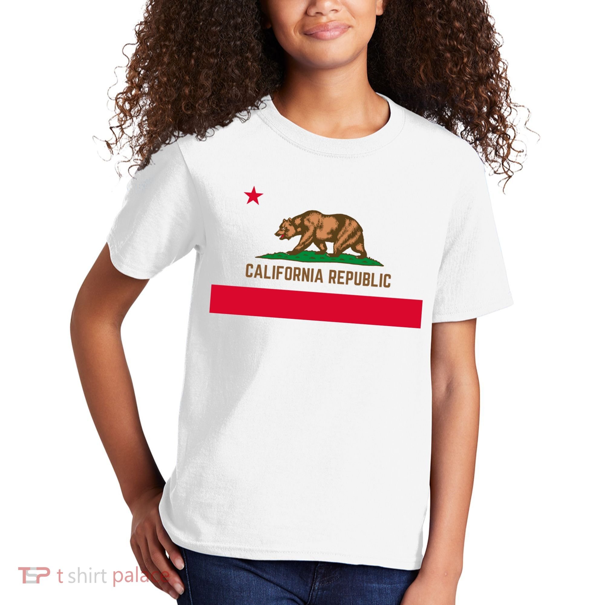 Bear Flag. California Republic State Flag Of California Kids T-Shirt