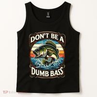 Bass Fishing DonT Be A Dumb Bass Tank Top thumb 2
