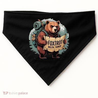 Bear Foxtrots Deltas Tangos Funny Bear Foxtrots Deltas USA-Made Doggie Bandana