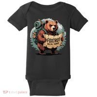 Bear Foxtrots Deltas Tangos Funny Bear Foxtrots Deltas Baby Bodysuit thumb 0