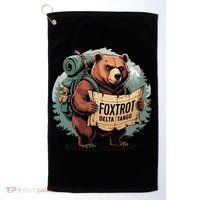 Bear Foxtrots Deltas Tangos Funny Bear Foxtrots Deltas Golf Towel thumb 0