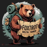 Bear Foxtrots Deltas Tangos Funny Bear Foxtrots Deltas Golf Towel thumb 3