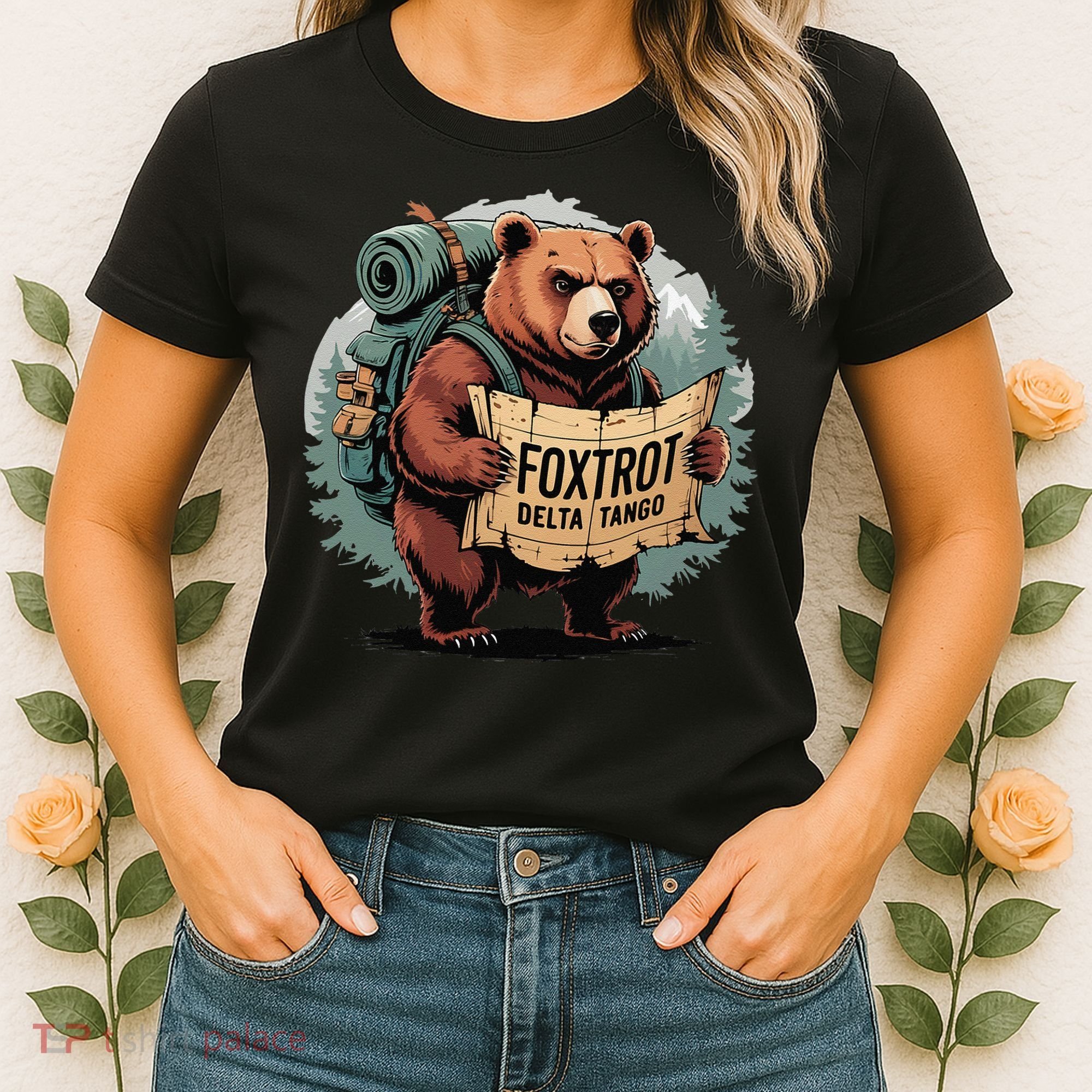 Bear Foxtrots Deltas Tangos Funny Bear Foxtrots Deltas Women's T-Shirt