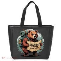 Bear Foxtrots Deltas Tangos Funny Bear Foxtrots Deltas Tote Bag thumb 0