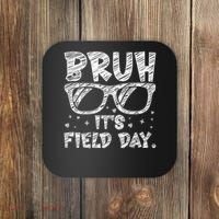 Bruh Field Day Teacher Happy Field Day Sunglasses Coaster thumb 0
