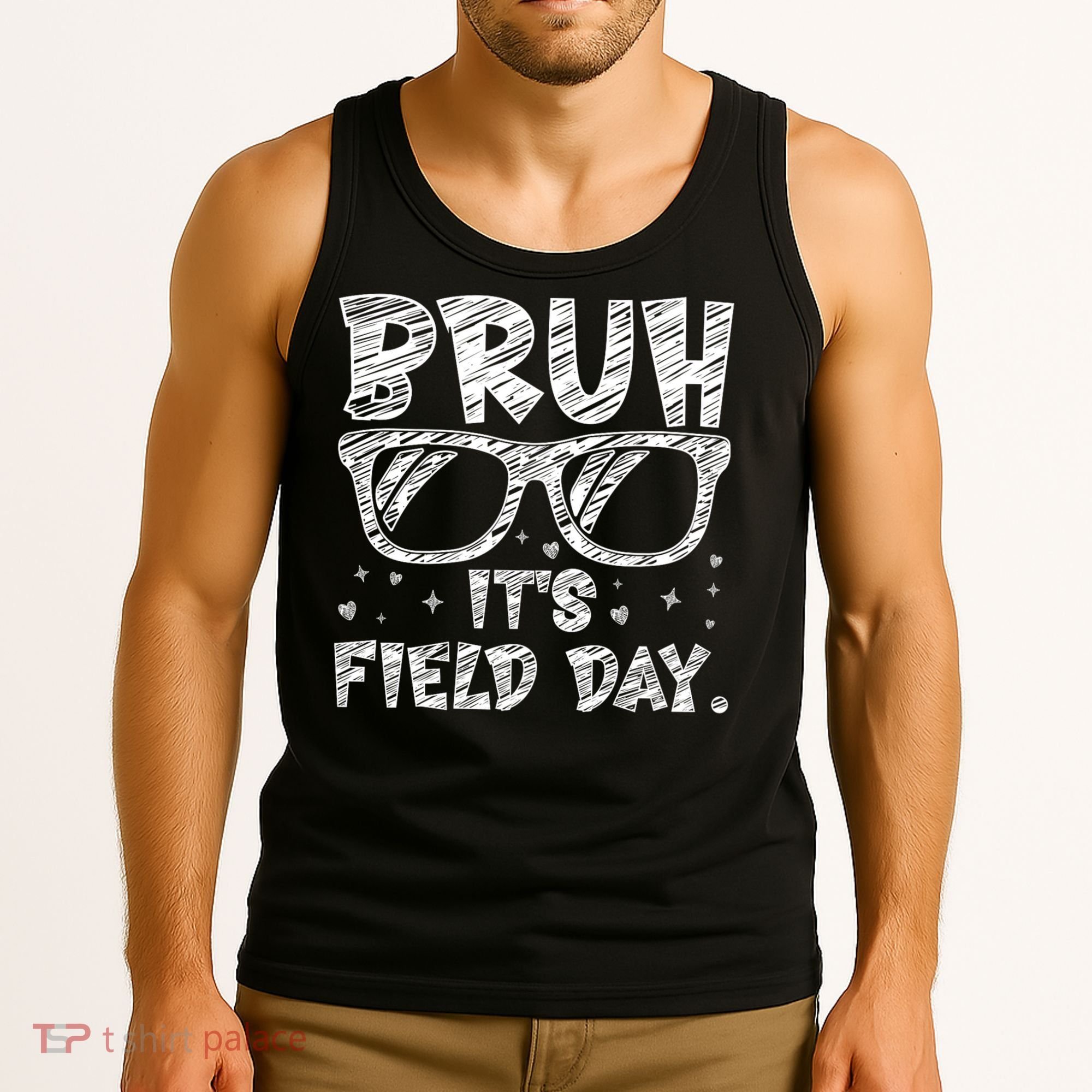 Bruh Field Day Teacher Happy Field Day Sunglasses Tank Top