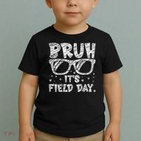 Bruh Field Day Teacher Happy Field Day Sunglasses Toddler T-Shirt thumb 2