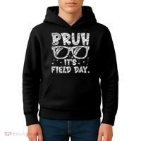 Bruh Field Day Teacher Happy Field Day Sunglasses Kids Hoodie thumb 4