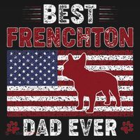 Best Frenchton Dad Ever American Flag Dog Dad Backpack thumb 2