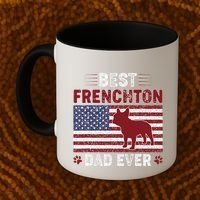 Best Frenchton Dad Ever American Flag Dog Dad Coffee Mug thumb 2