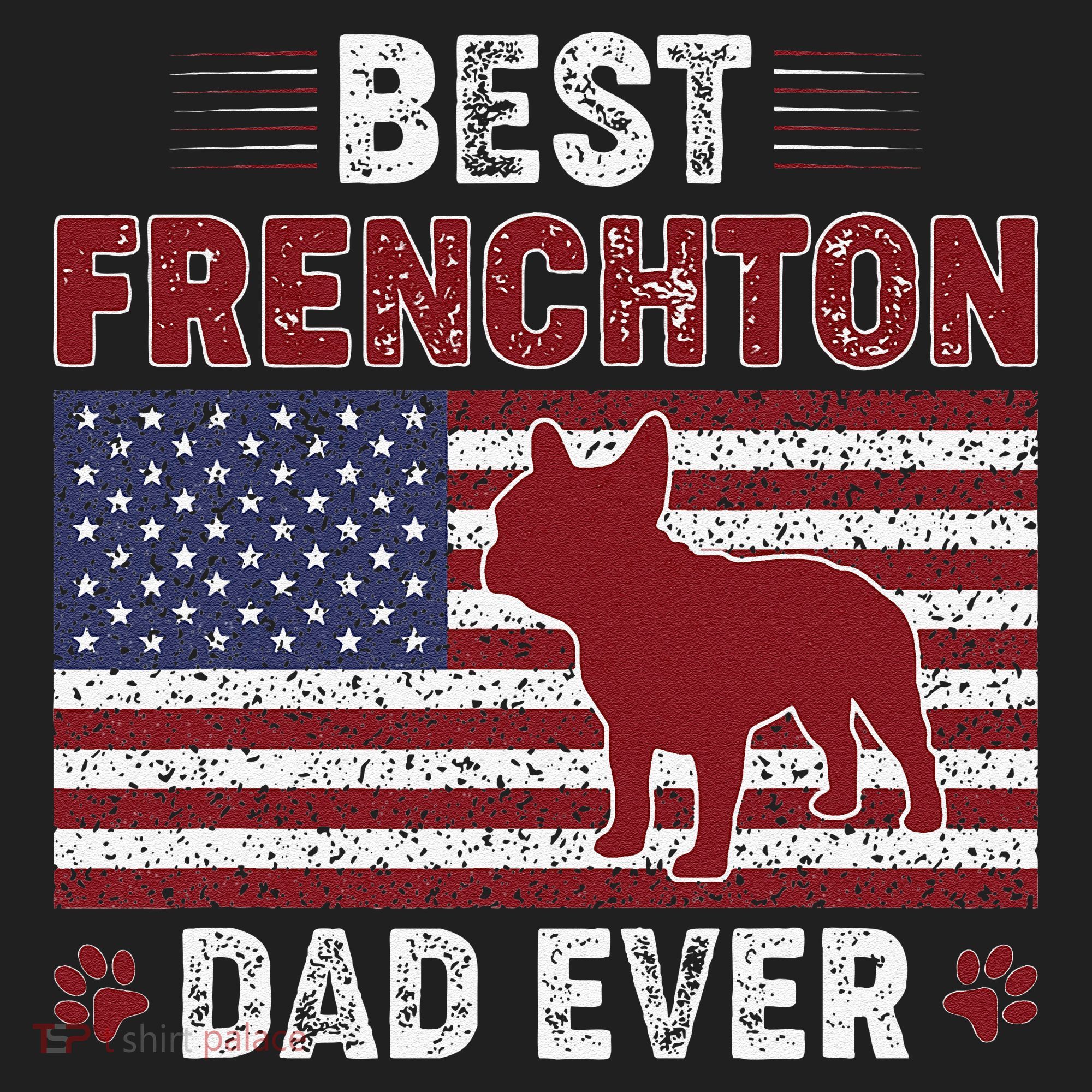 Best Frenchton Dad Ever American Flag Dog Dad Tumbler