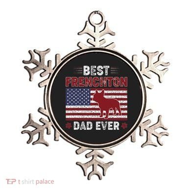 Best Frenchton Dad Ever American Flag Dog Dad Ornament