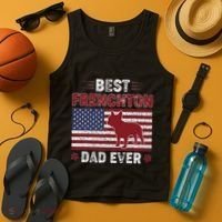 Best Frenchton Dad Ever American Flag Dog Dad Tank Top thumb 4