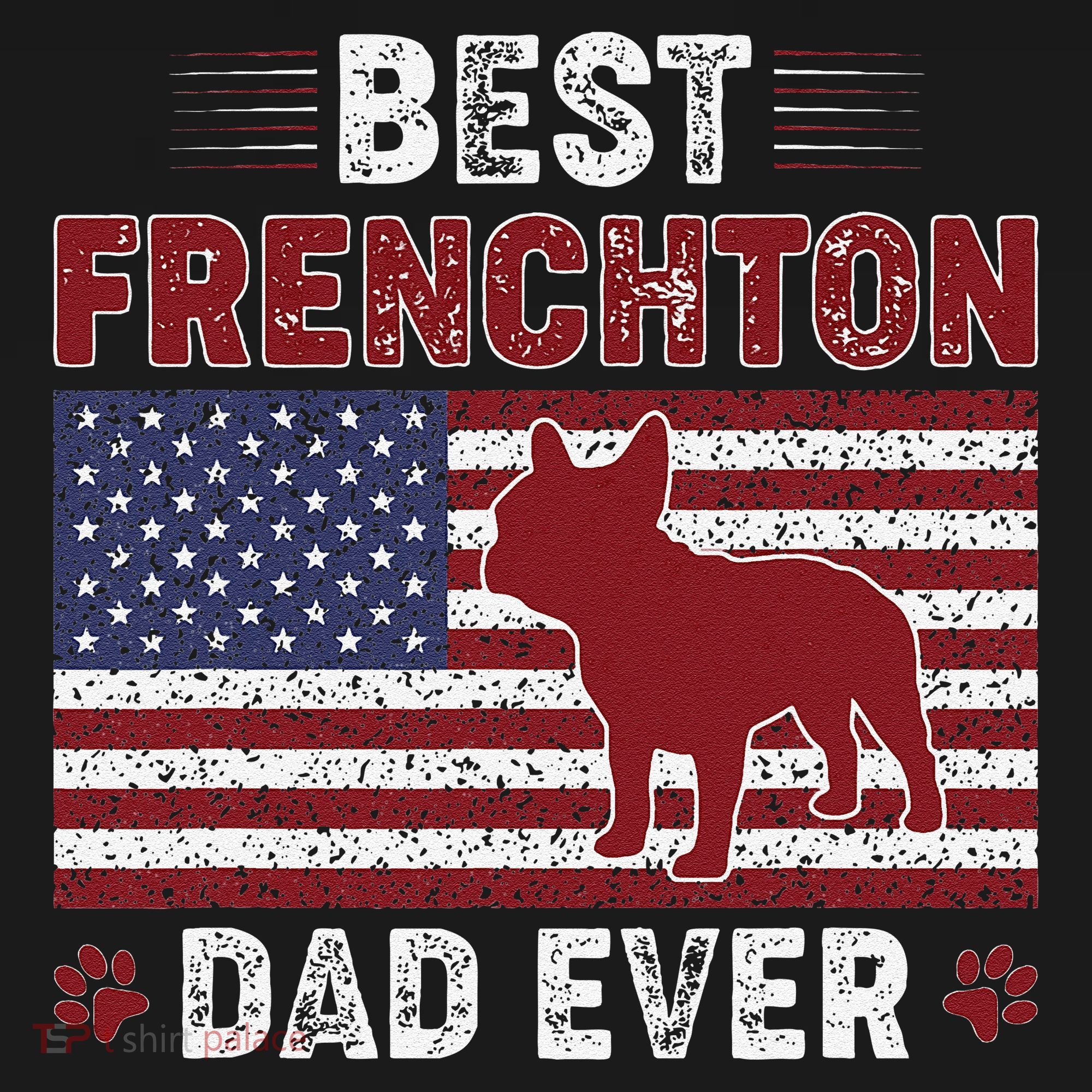 Best Frenchton Dad Ever American Flag Dog Dad Visor