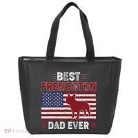 Best Frenchton Dad Ever American Flag Dog Dad Tote Bag thumb 0