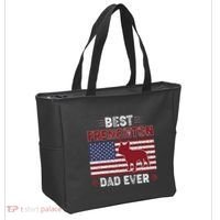 Best Frenchton Dad Ever American Flag Dog Dad Tote Bag thumb 2
