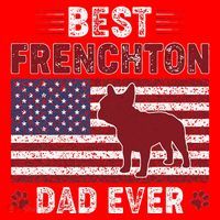 Best Frenchton Dad Ever American Flag Dog Dad Santa Hat thumb 1