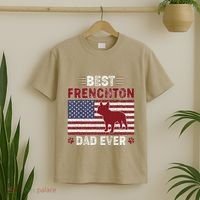 Best Frenchton Dad Ever American Flag Dog Dad T-Shirt thumb 2