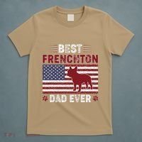 Best Frenchton Dad Ever American Flag Dog Dad T-Shirt thumb 5