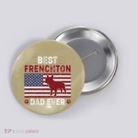 Best Frenchton Dad Ever American Flag Dog Dad Button thumb 0