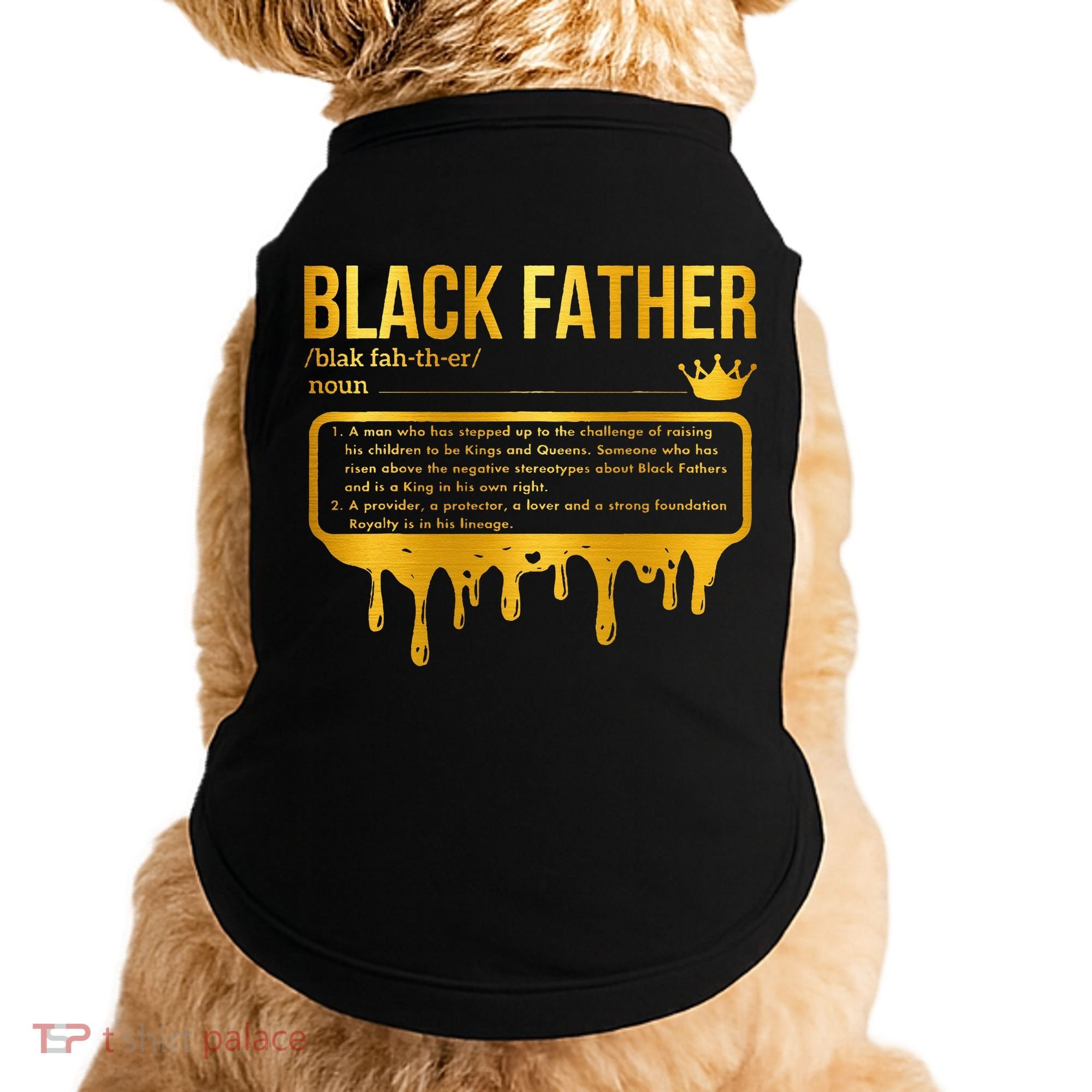 Black Father Definition African American Dad Father's Day Doggie Tank