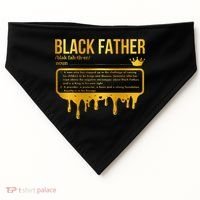 Black Father Definition African American Dad Father's Day USA-Made Doggie Bandana thumb 0