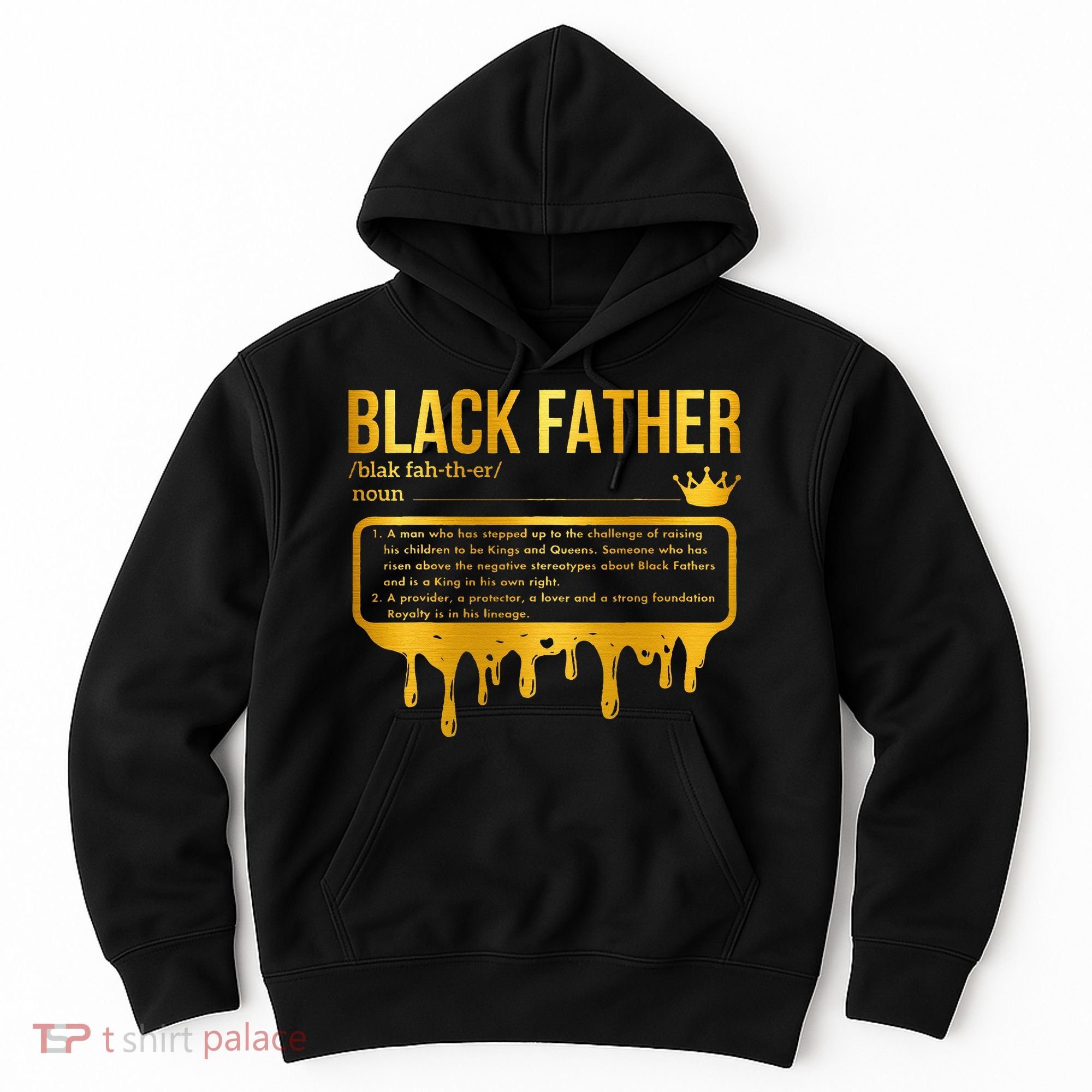 Black Father Definition African American Dad Father's Day Hoodie