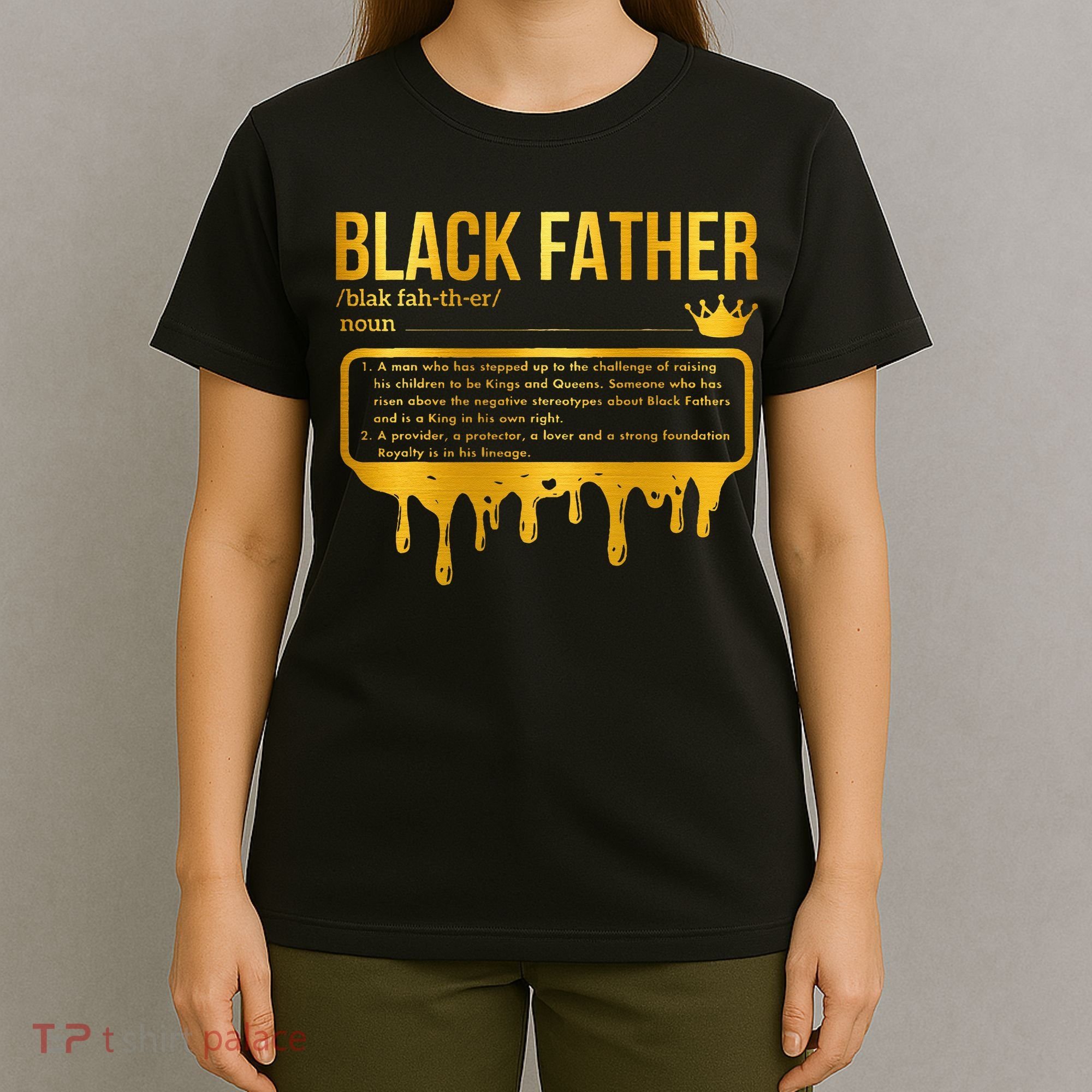 Black Father Definition African American Dad Father's Day T-Shirt