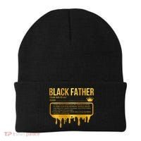 Black Father Definition African American Dad Father's Day Beanie thumb 0