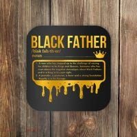 Black Father Definition African American Dad Father's Day Coaster thumb 0