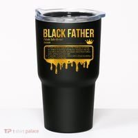Black Father Definition African American Dad Father's Day Tumbler thumb 0