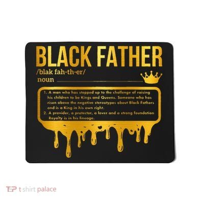 Black Father Definition African American Dad Father's Day Mousepad