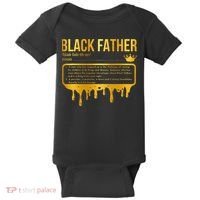 Black Father Definition African American Dad Father's Day Baby Bodysuit thumb 0