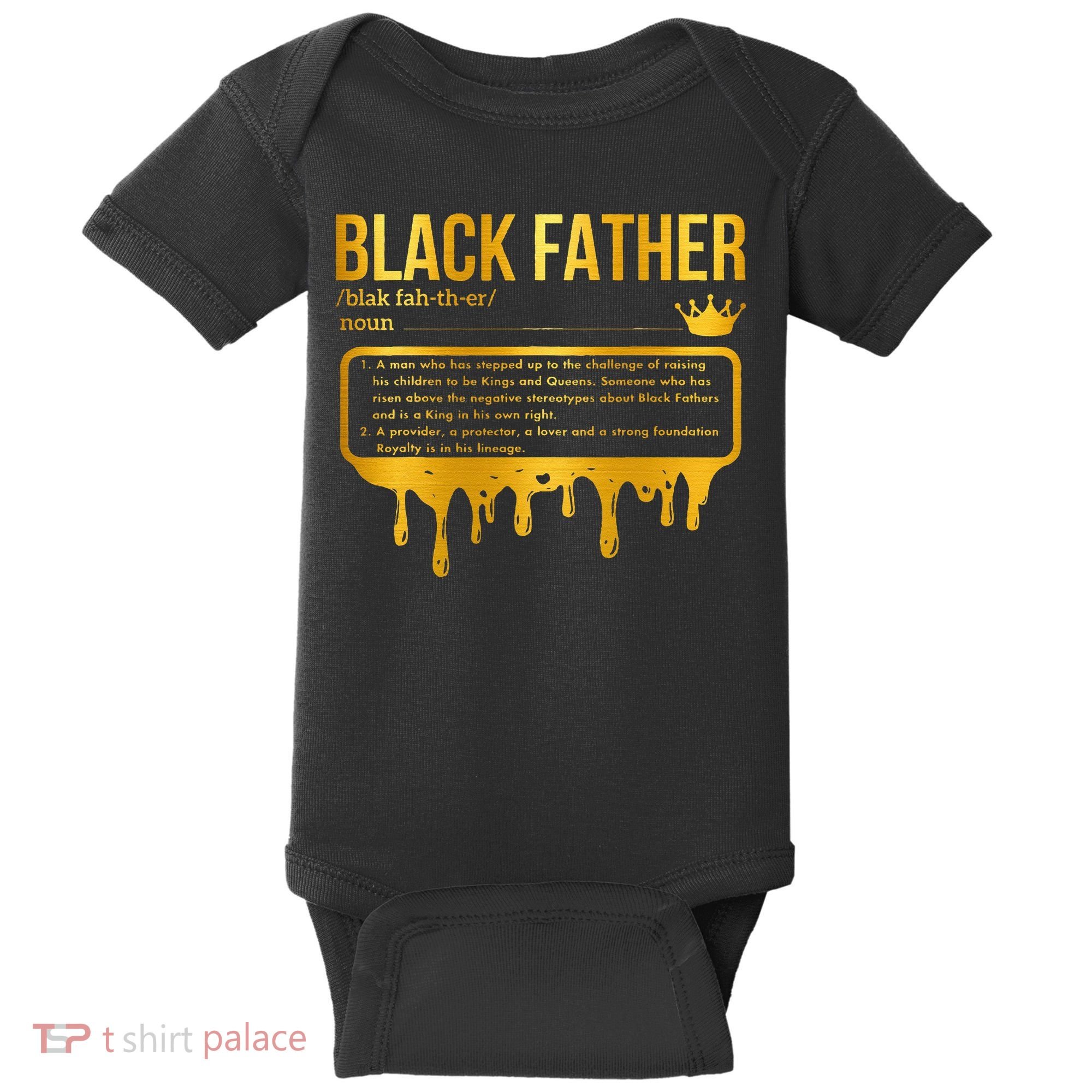 Black Father Definition African American Dad Father's Day Baby Bodysuit