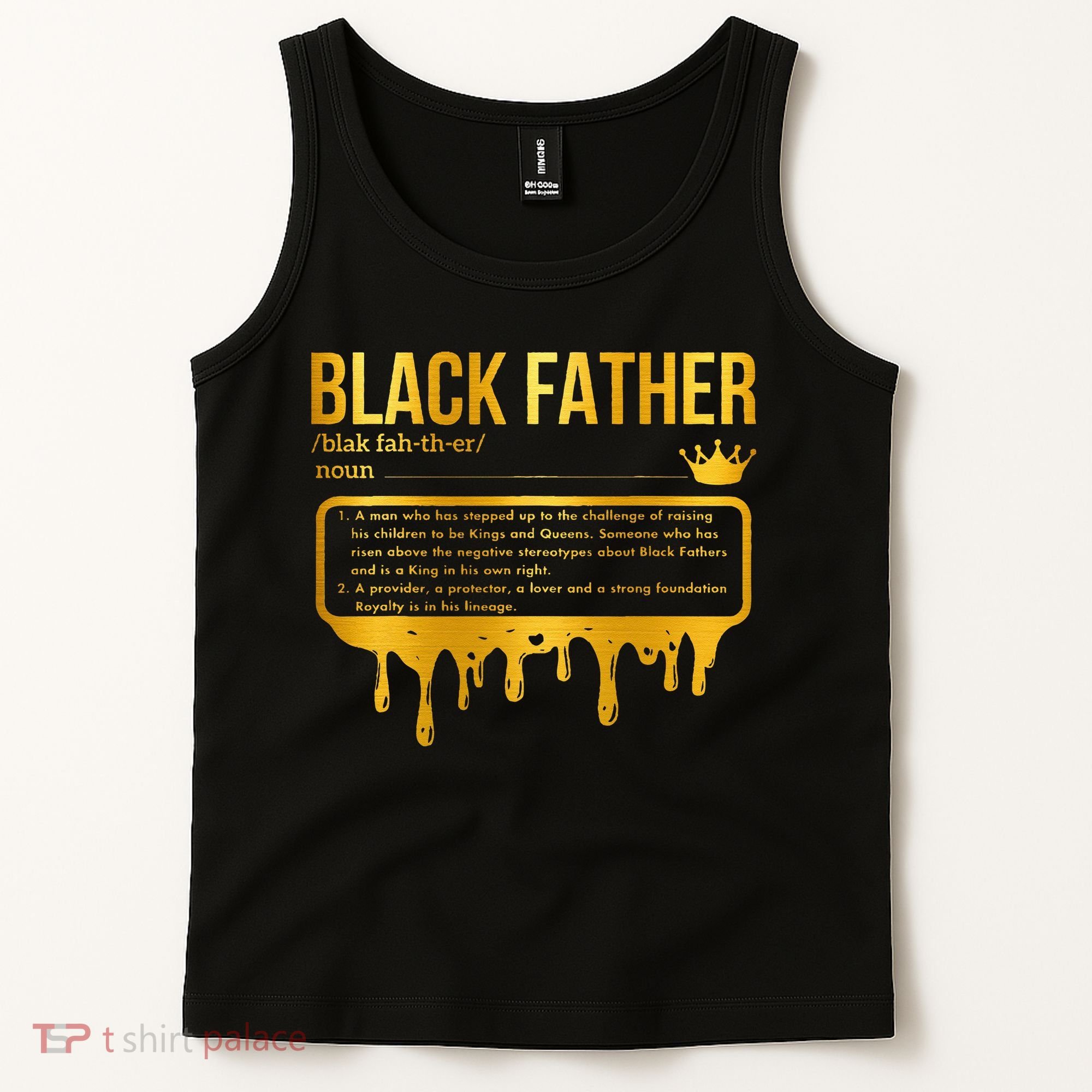Black Father Definition African American Dad Father's Day Tank Top