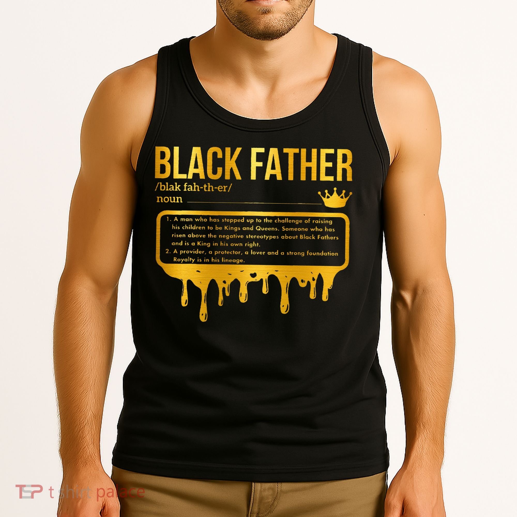 Black Father Definition African American Dad Father's Day Tank Top