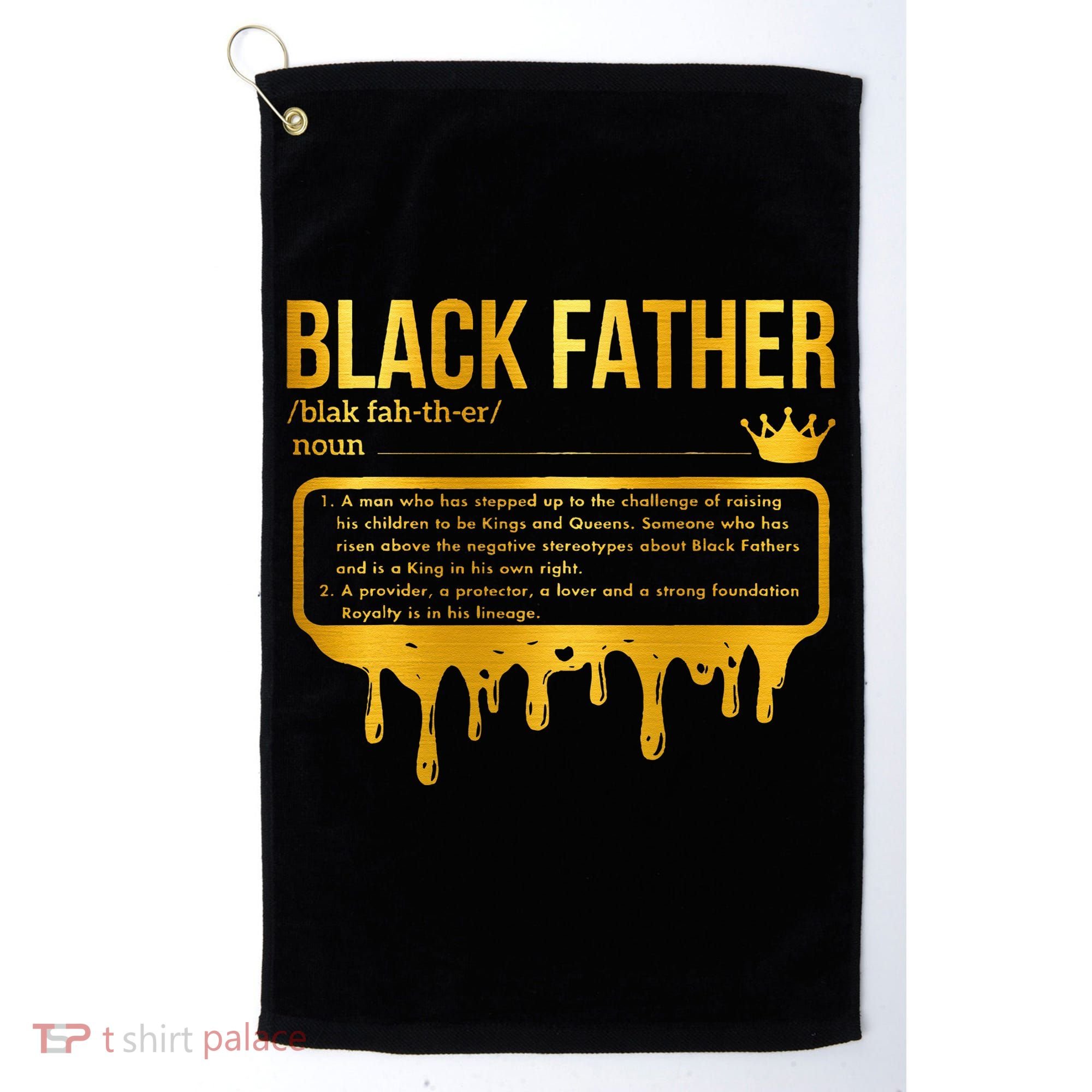 Black Father Definition African American Dad Father's Day Golf Towel