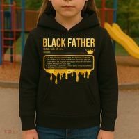 Black Father Definition African American Dad Father's Day Kids Hoodie thumb 3