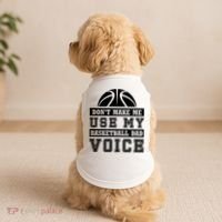 Basketball Funny Don't Make Me Use My Basketball Dad Voice Doggie Tank thumb 2