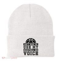 Basketball Funny Don't Make Me Use My Basketball Dad Voice Beanie thumb 0