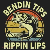 Bass Fish Dad Bendin Tips Rippin Lips Funny Papa Fishing Tumbler thumb 3