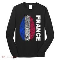 Biometry Fingerprint DNA Flag France Long Sleeve Shirt thumb 0