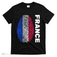 Biometry Fingerprint DNA Flag France T-Shirt thumb 0