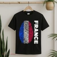 Biometry Fingerprint DNA Flag France T-Shirt thumb 2