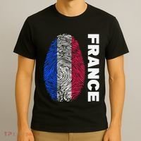 Biometry Fingerprint DNA Flag France T-Shirt thumb 3