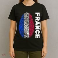 Biometry Fingerprint DNA Flag France T-Shirt thumb 4