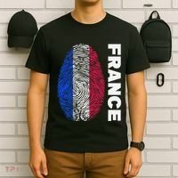 Biometry Fingerprint DNA Flag France T-Shirt thumb 6