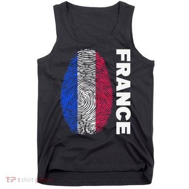 Biometry Fingerprint DNA Flag France Tank Top