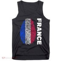 Biometry Fingerprint DNA Flag France Tank Top thumb 0