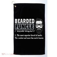 Bearded Funcle Definition Golf Towel thumb 0